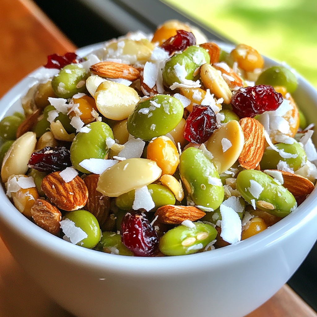 Crunchy high-protein Roasted Edamame and Almond Mix