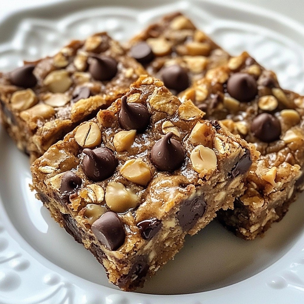 Chewy high-protein Chocolate Chip Oat Bars Recipe