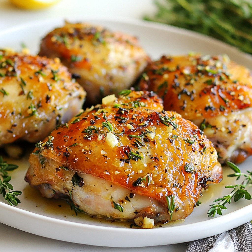 Savory High-Protein Garlic Herb Chicken Thighs Recipe