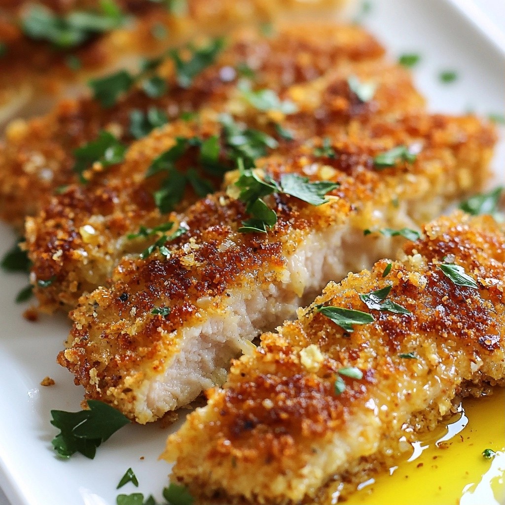 Crispy High-Protein Garlic Parmesan Turkey Cutlets Recipe
