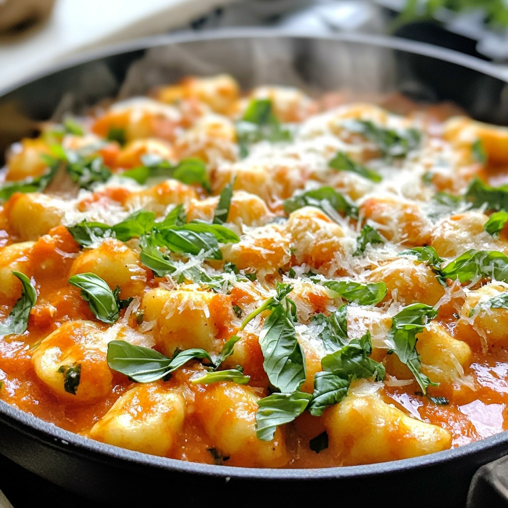 Dreamy One Pot Creamy Tomato Basil Gnocchi Recipe
