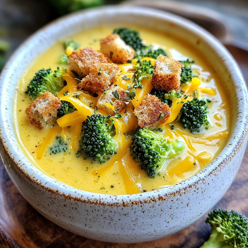 Broccoli Cheddar Soup Fresh and Hearty Comfort Food