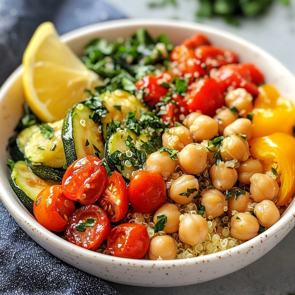 Hearty High-Protein Quinoa and Veggie Lunch Bowls
