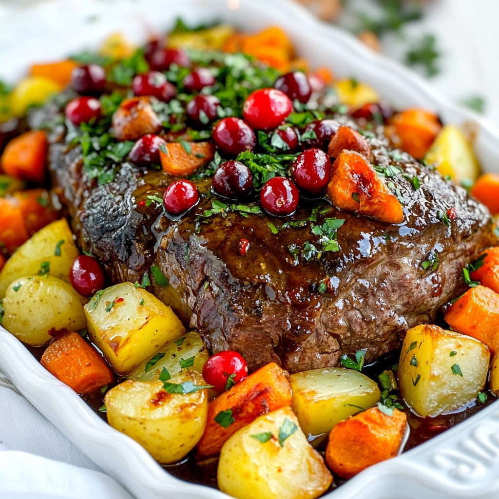 Cranberry Balsamic Pot Roast Easy Comfort Delight