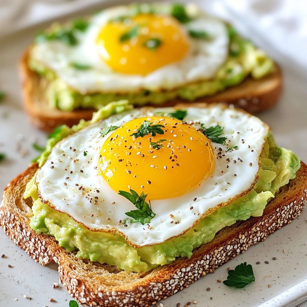 Savory High-Protein Egg and Avocado Toast Delight