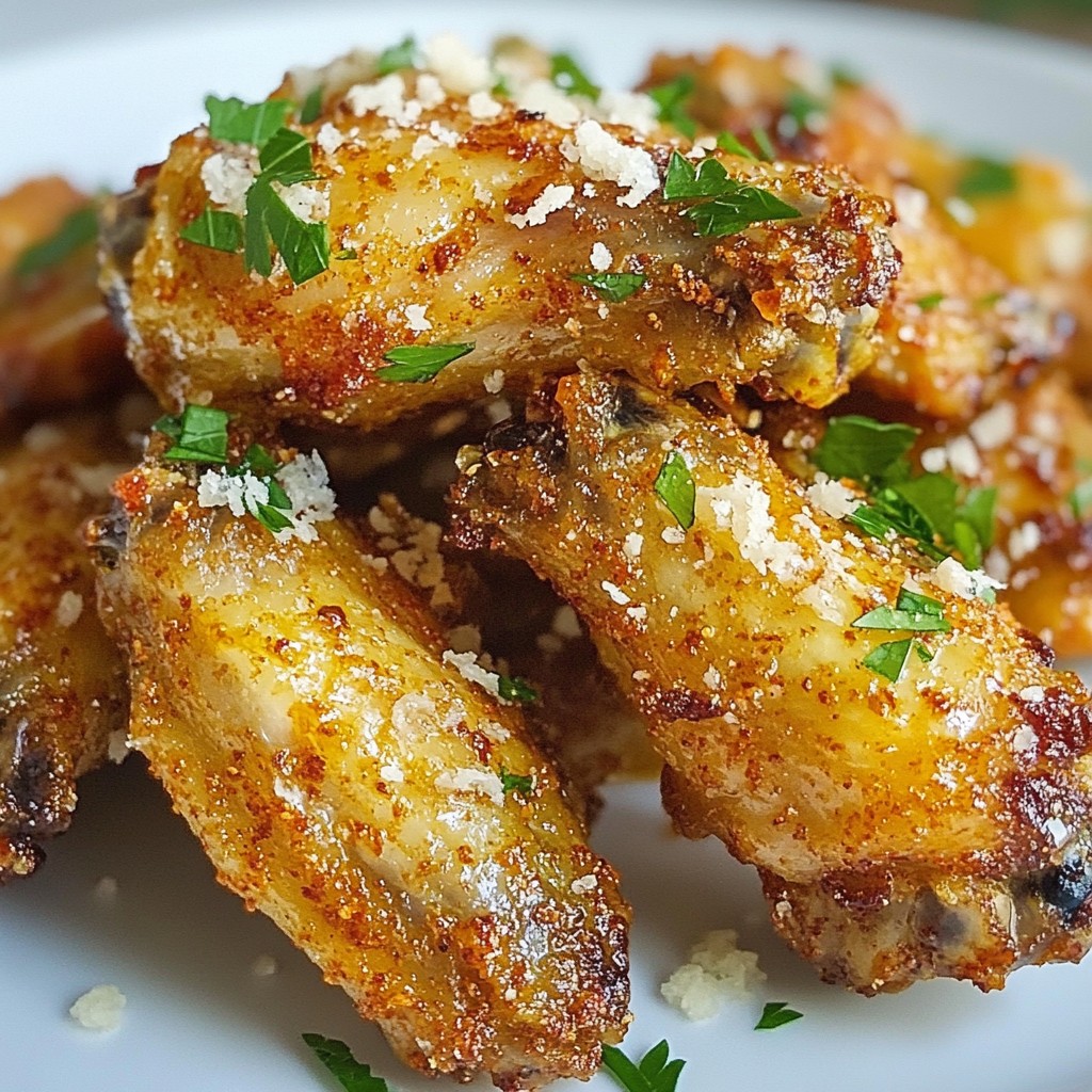 Air Fryer Garlic Parmesan Wings Deliciously Crispy Treat