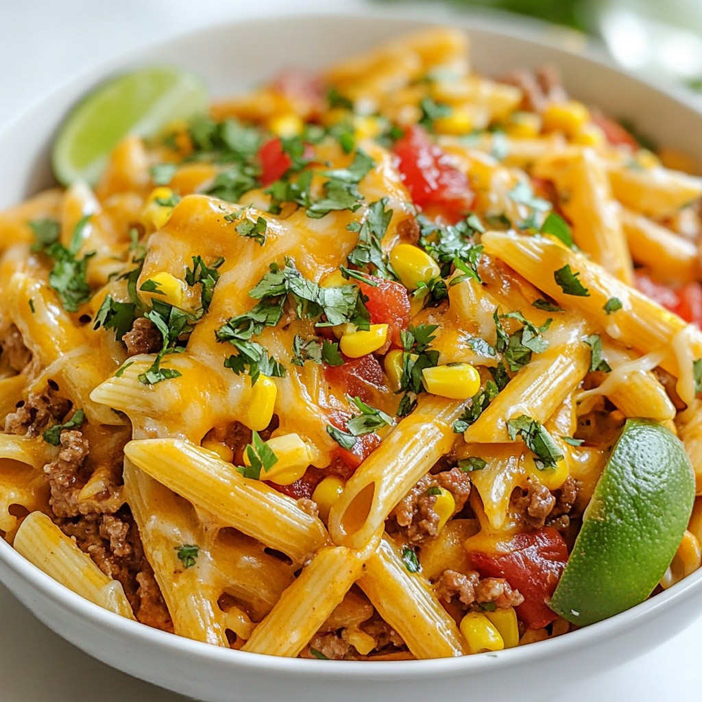 Cheesy One-Pot Taco Pasta Quick and Easy Meal