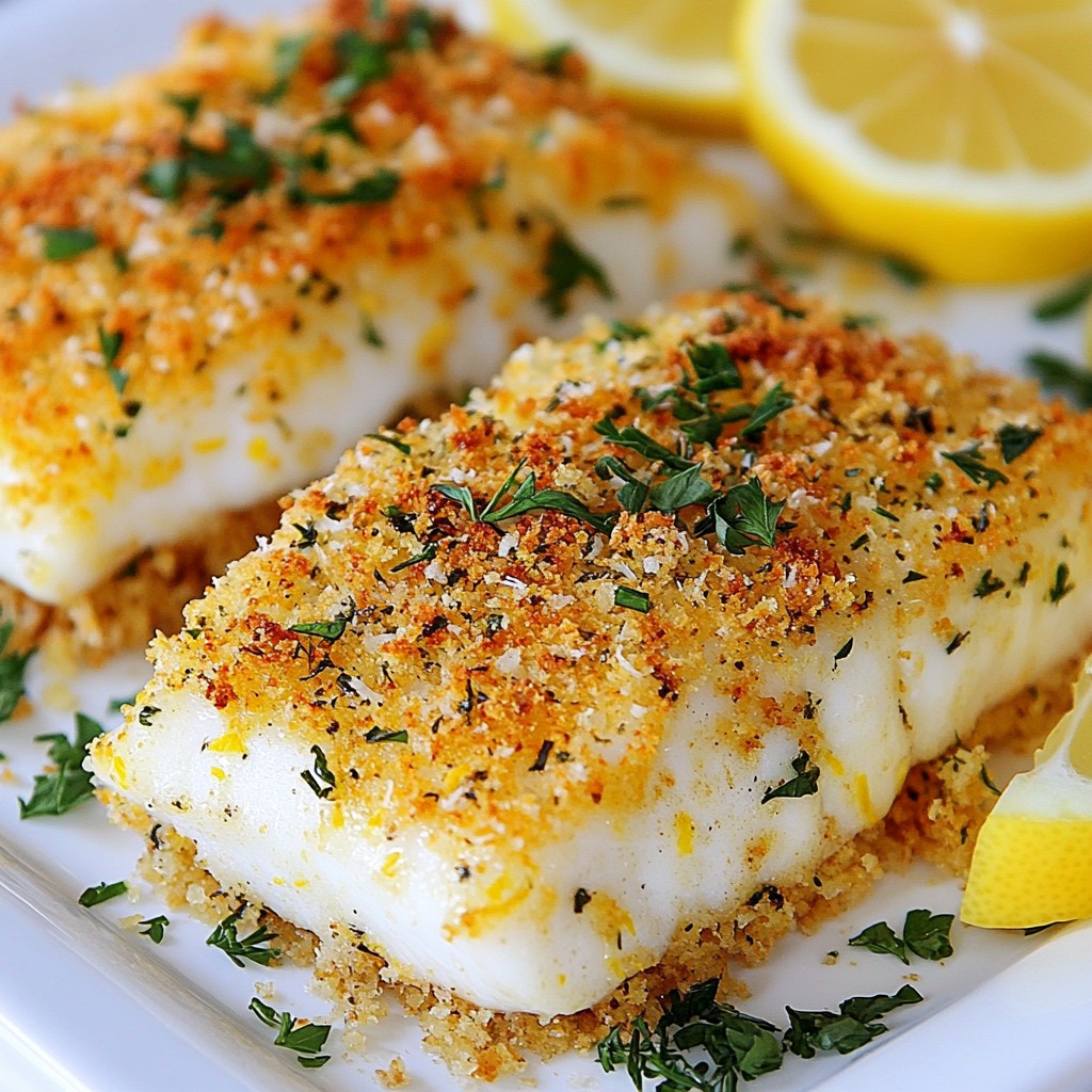 Crispy High-Protein Lemon Herb Baked Cod Delight