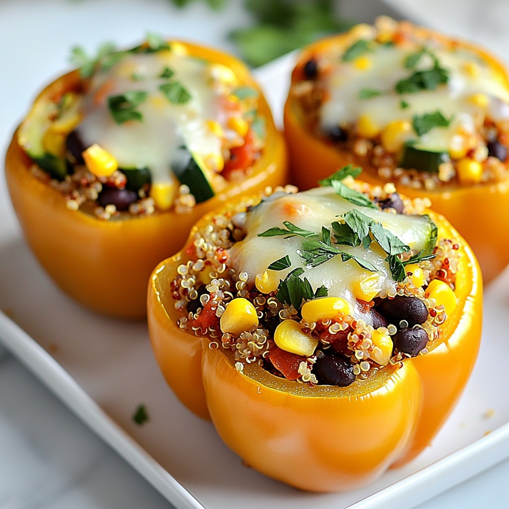Veggie Loaded Quinoa Stuffed Peppers Delightful Dish