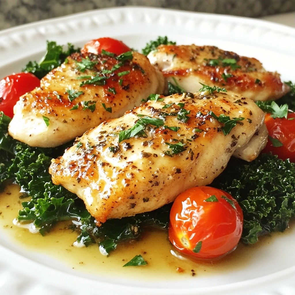 Hearty High-Protein Garlic Butter Chicken and Kale Dish