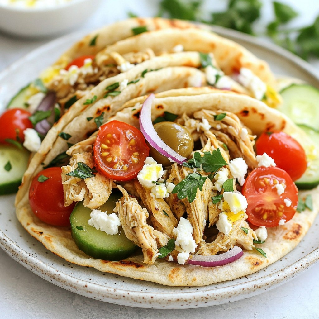 Slow Cooker Greek Chicken Pitas Flavorful and Easy Meal