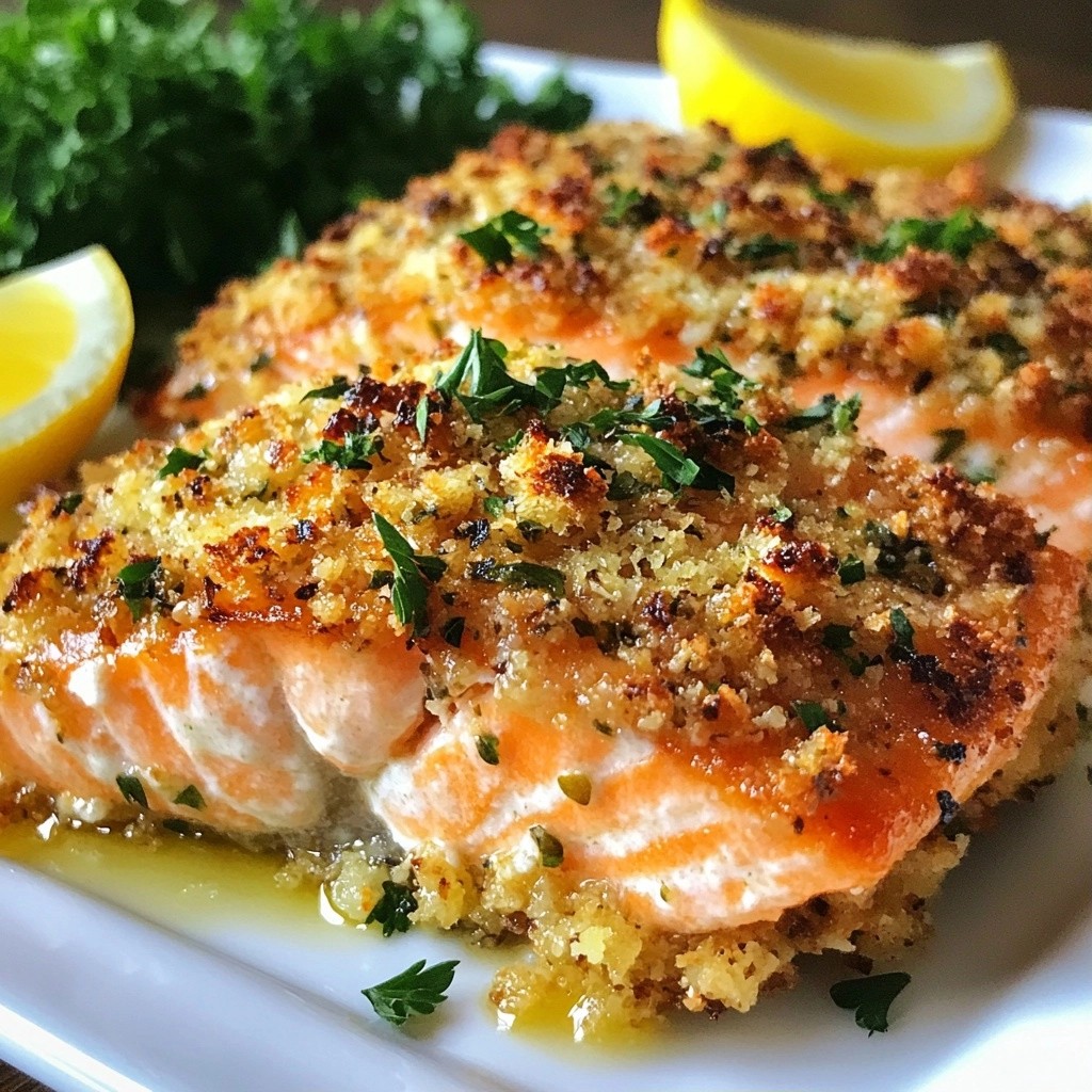 Savory High-Protein Herb Crusted Salmon Steaks Recipe