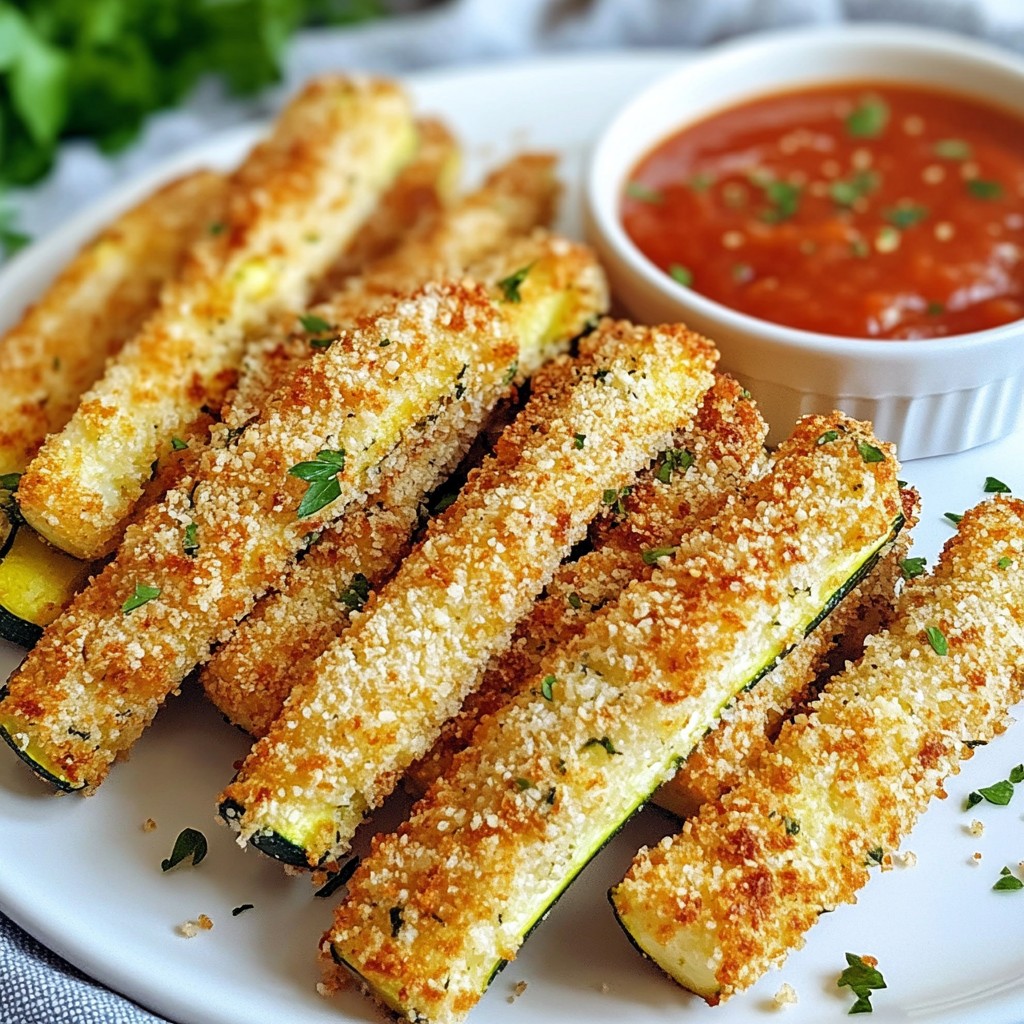 Air Fryer Parmesan Zucchini Fries Tasty and Crunchy