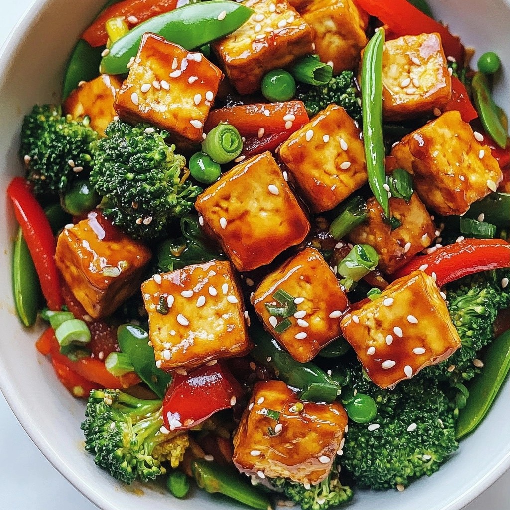 Tender High-Protein Sesame Ginger Tofu Stir-Fry Delight