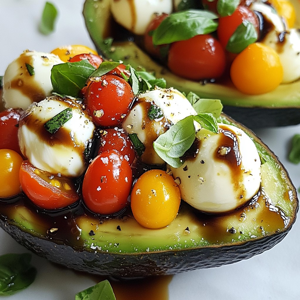Caprese Stuffed Avocados Fresh and Flavorful Delight