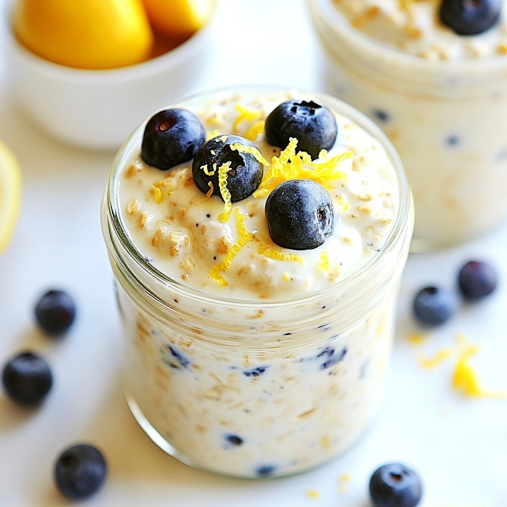 Zesty High-Protein Lemon Blueberry Overnight Oats Recipe