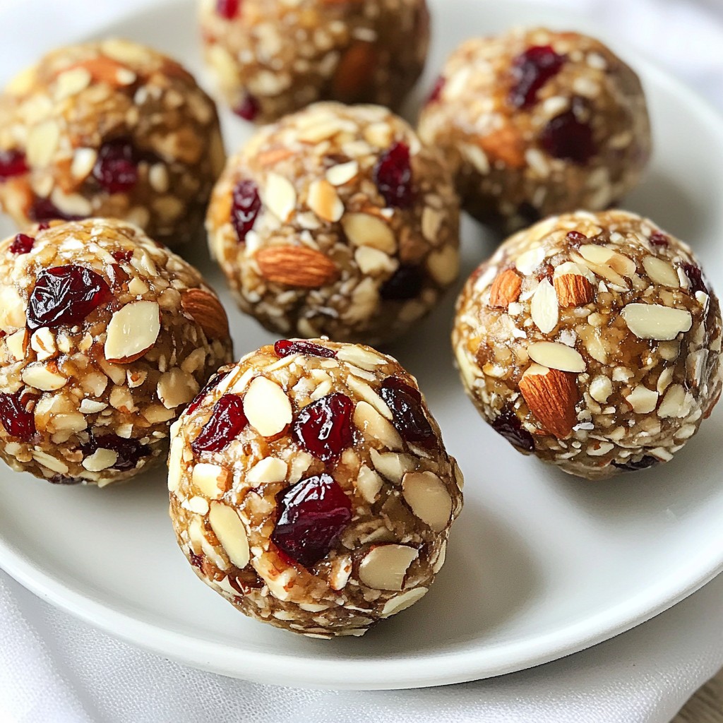 Chewy High-Protein Cranberry Almond Protein Balls Recipe