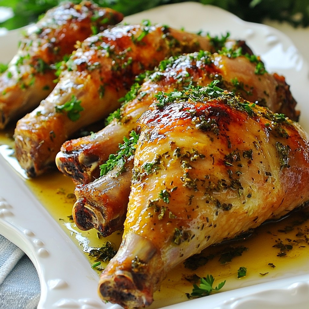 Hearty High-Protein Herb Roasted Turkey Legs Delight