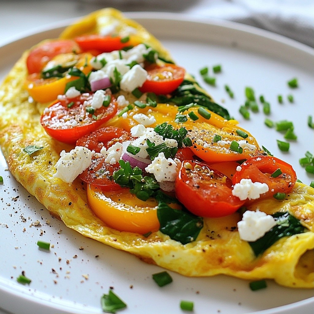 Hearty High-Protein Loaded Veggie Omelet Recipe