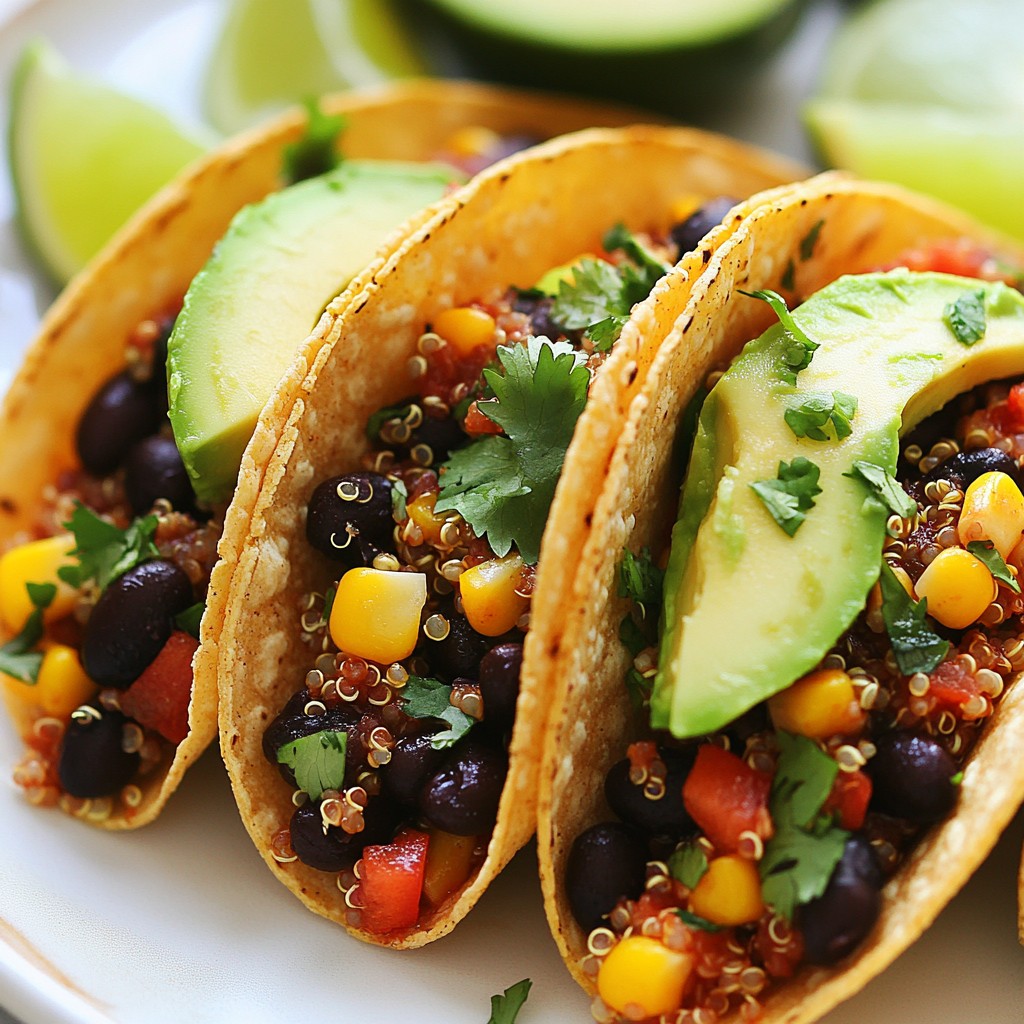 Spicy High-Protein Black Bean and Quinoa Tacos Recipe