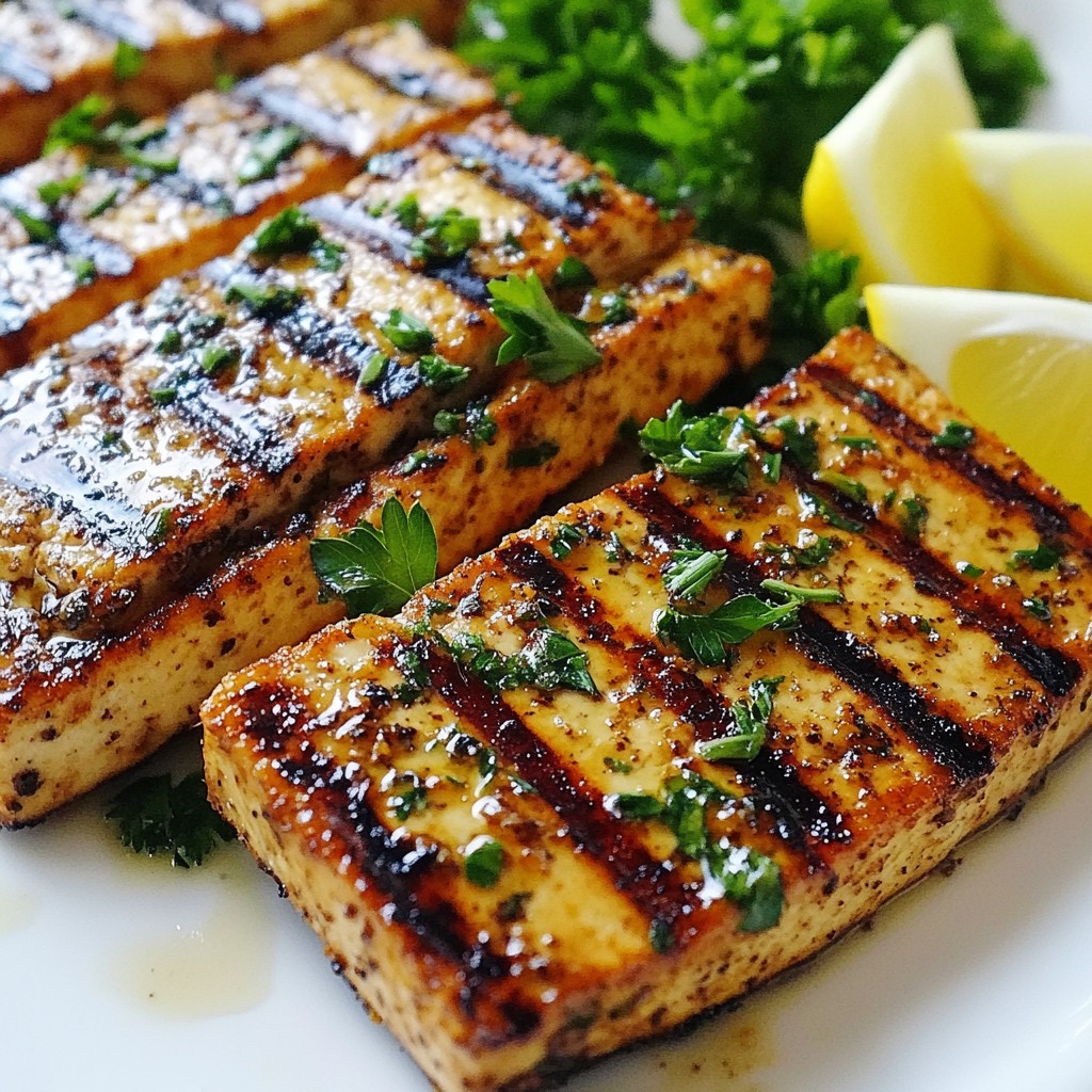 Herb-Crusted High-Protein Grilled Tofu Steaks Recipe