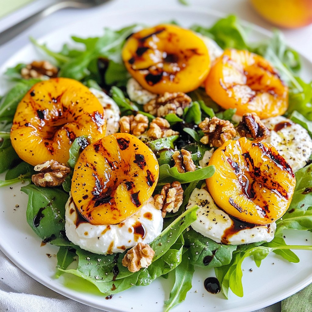 Grilled Peach Burrata Salad Fresh and Flavorful Delight