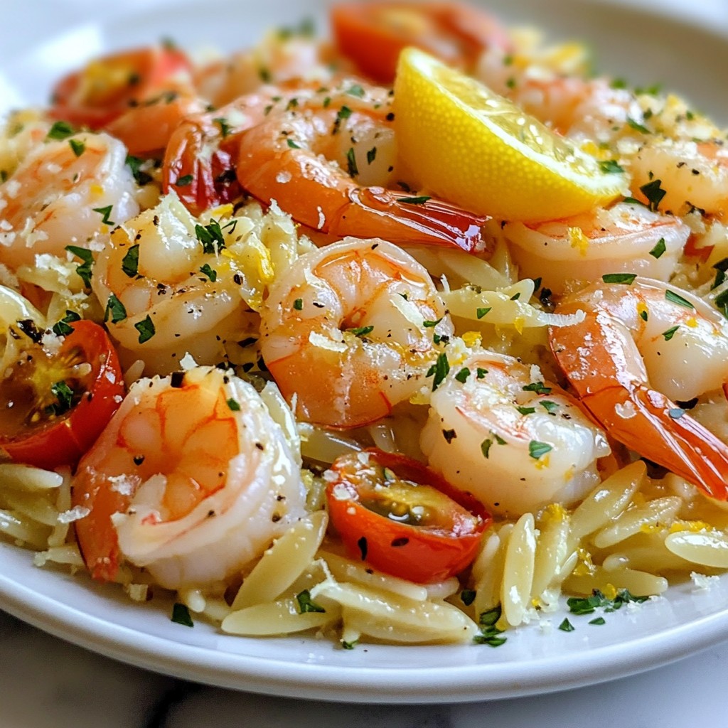 Flavorful Lemon Garlic Orzo with Shrimp Recipe