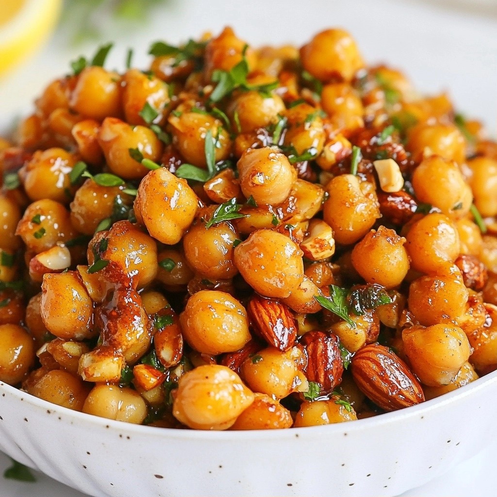 Crunchy High-Protein Spiced Chickpea and Nut Mix