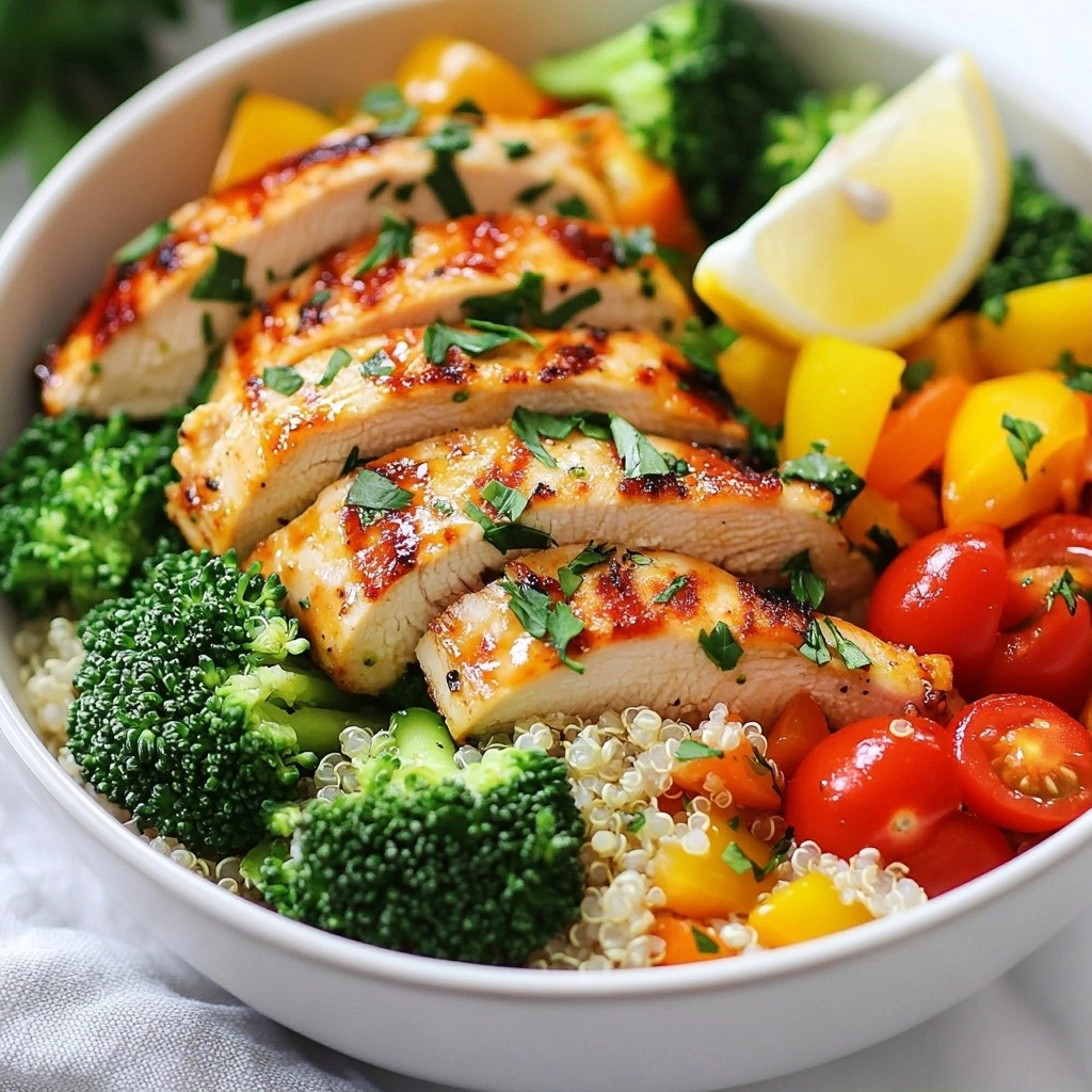 Easy protein-packed Chicken and Veggie Meal Prep Bowls
