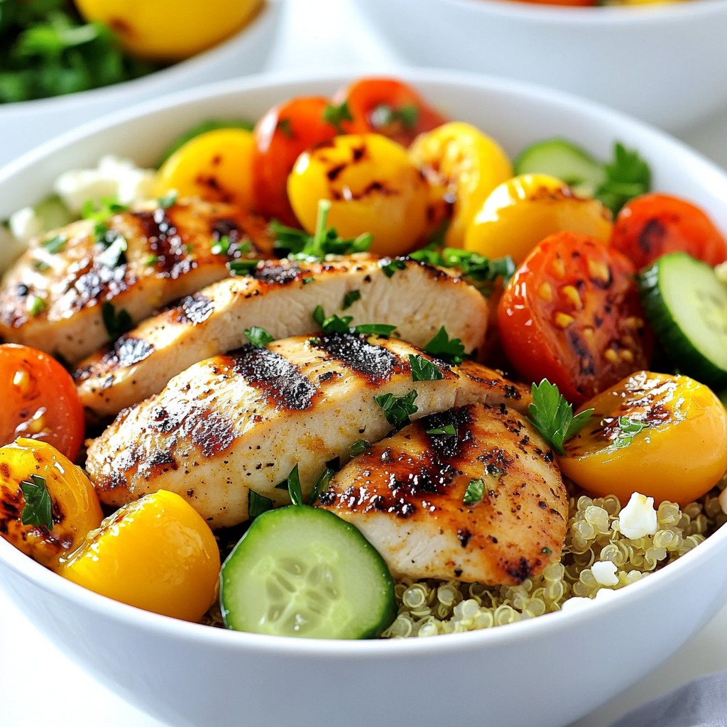 Easy High-Protein Grilled Chicken and Quinoa Bowls