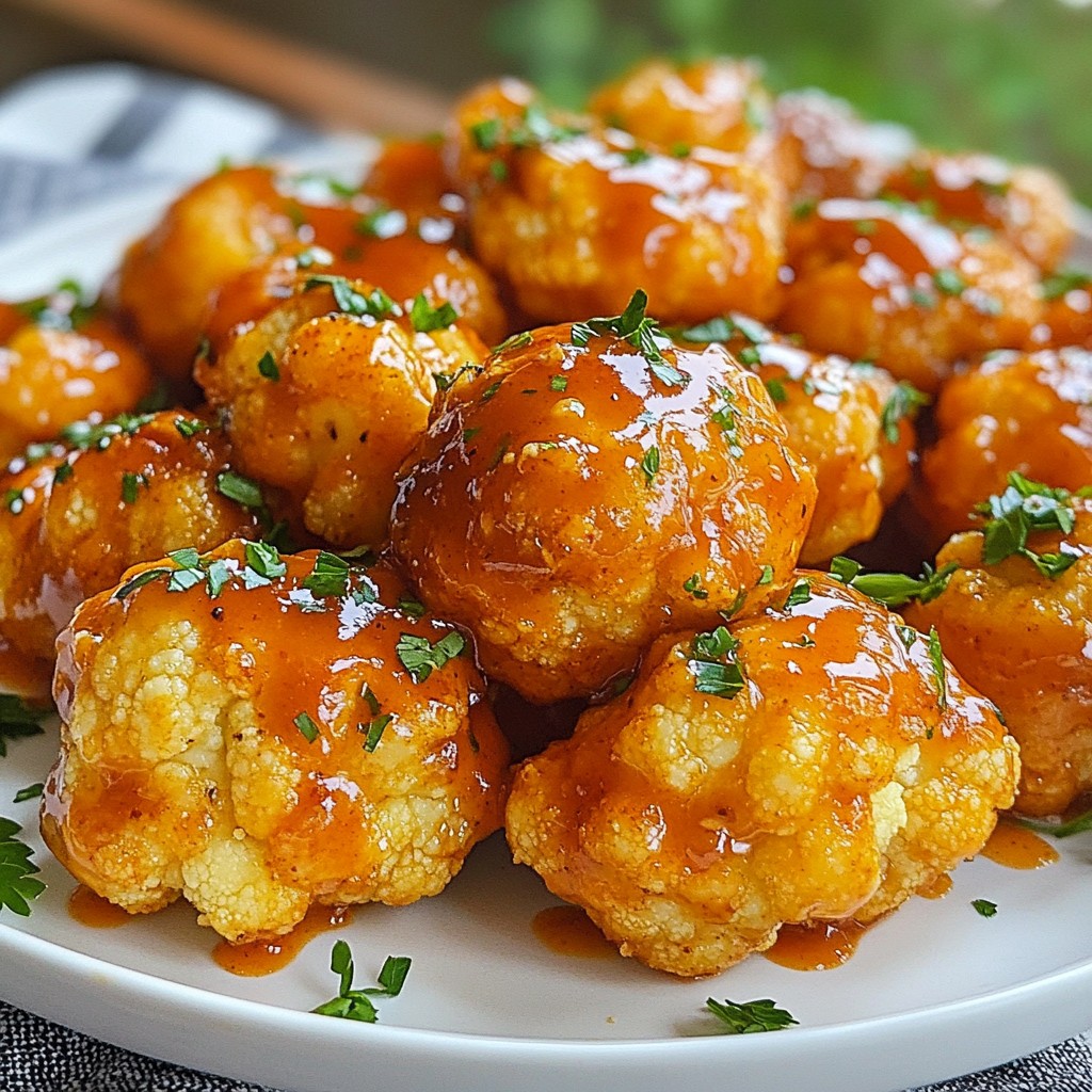 Buffalo Cauliflower Bites Crispy Plant-Based Snack