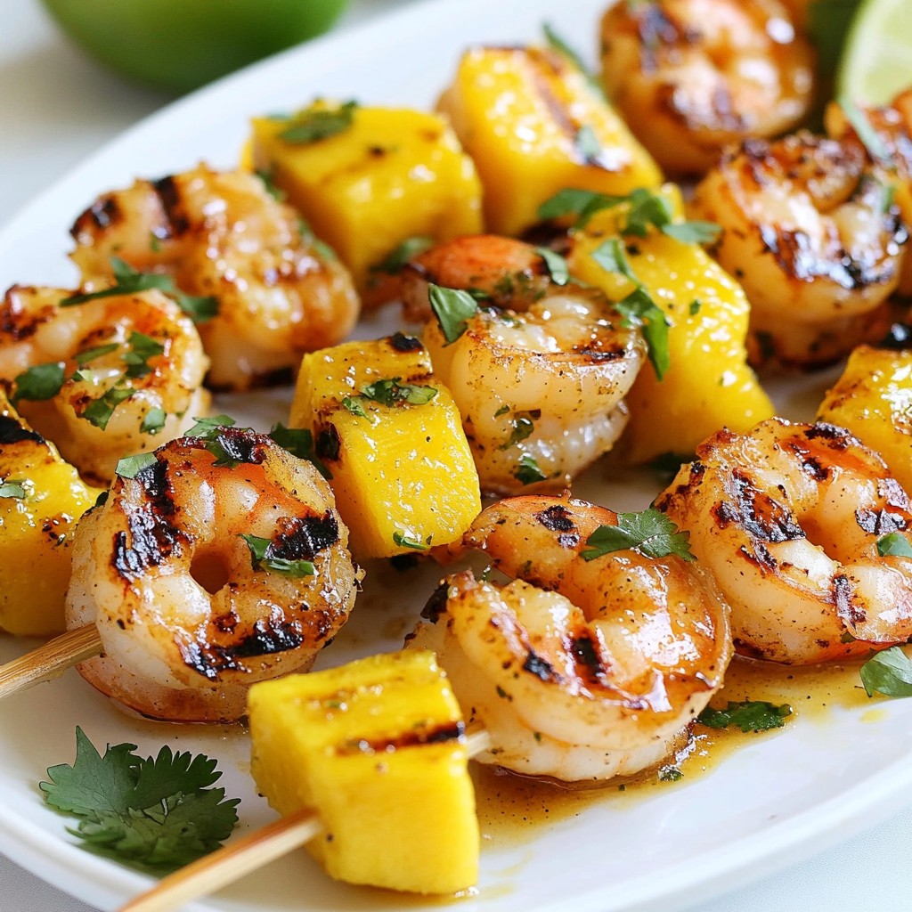 Mango Lime Grilled Shrimp Skewers Fresh and Zesty Dish