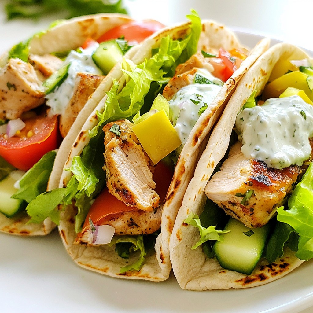 Greek Chicken Gyro Wraps Flavorful and Simple Meal