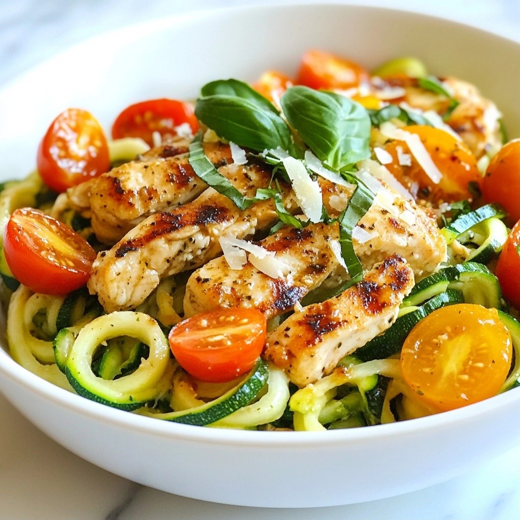 Savory High-Protein Chicken and Zucchini Noodles Recipe
