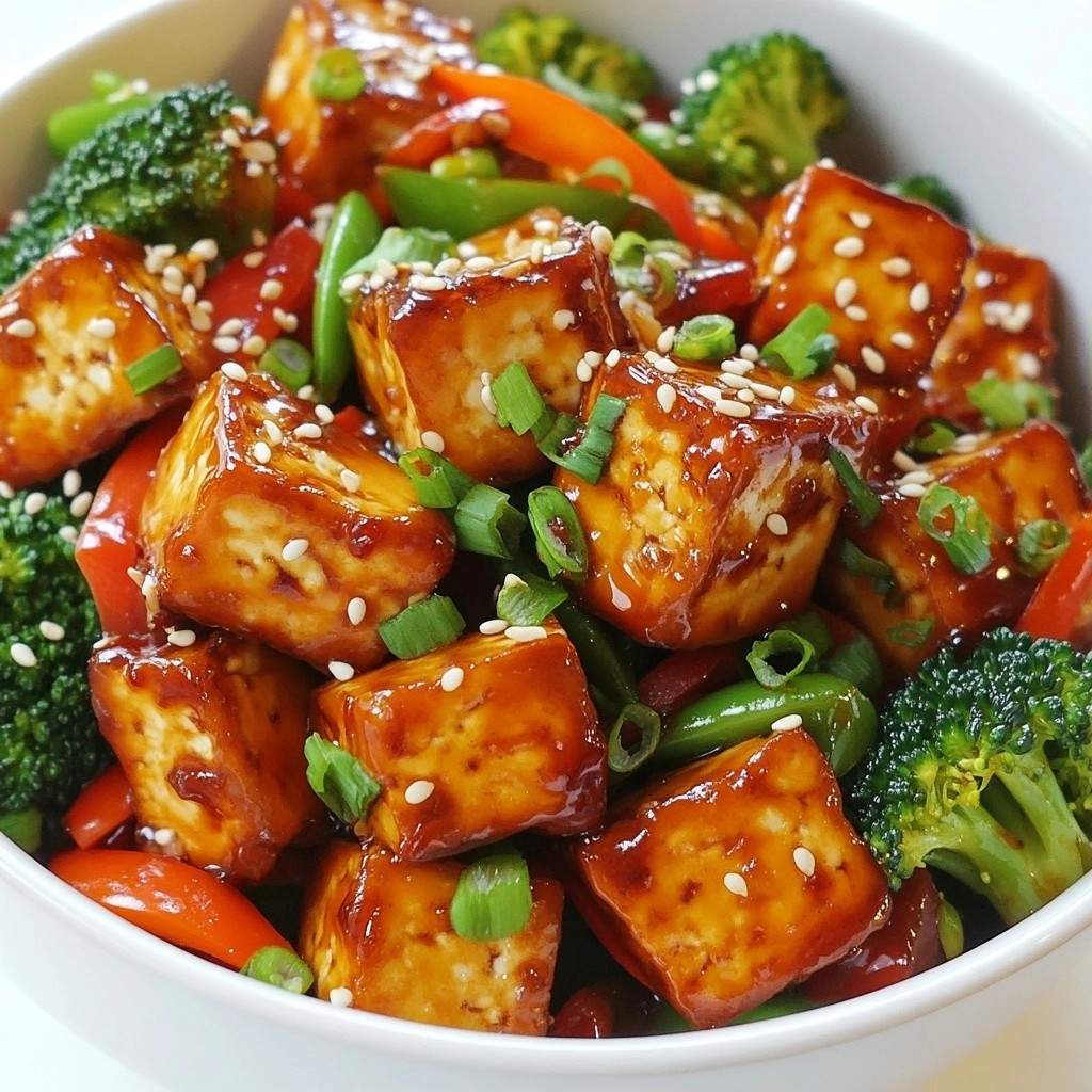 Crispy High-Protein Teriyaki Tofu Stir Fry Delight