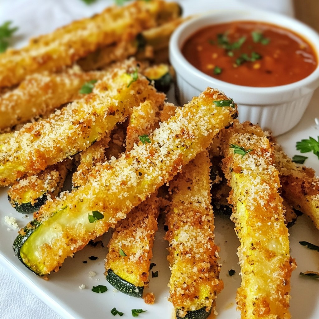Air Fryer Parmesan Zucchini Fries Crispy and Quick
