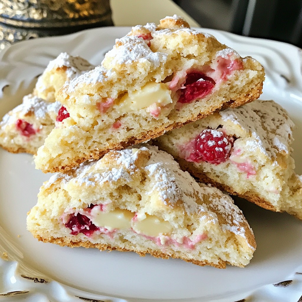 White Chocolate Raspberry Scones Simple and Tasty Recipe