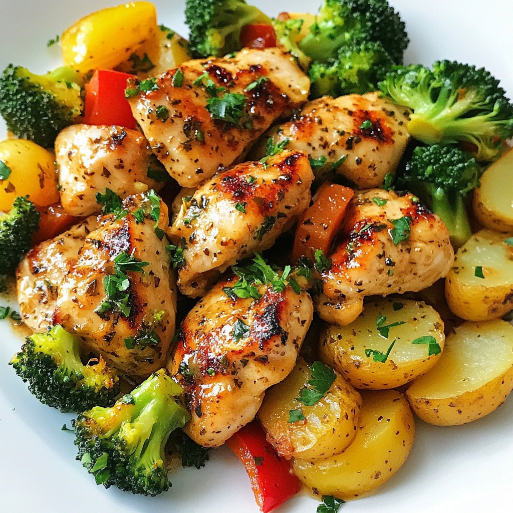Sheet Pan Lemon Garlic Chicken & Veggies Delight