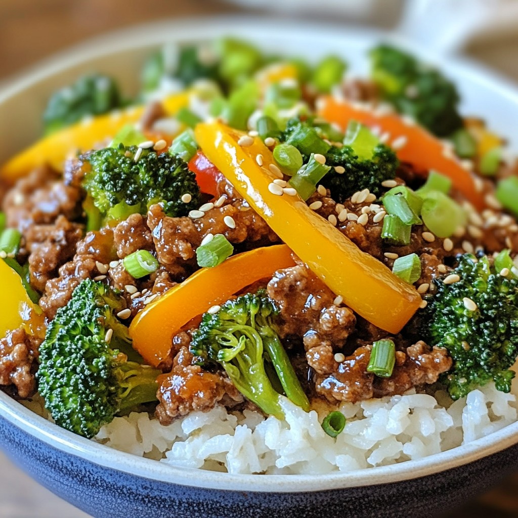 Teriyaki Ground Beef Rice Bowls Easy Dinner Delight