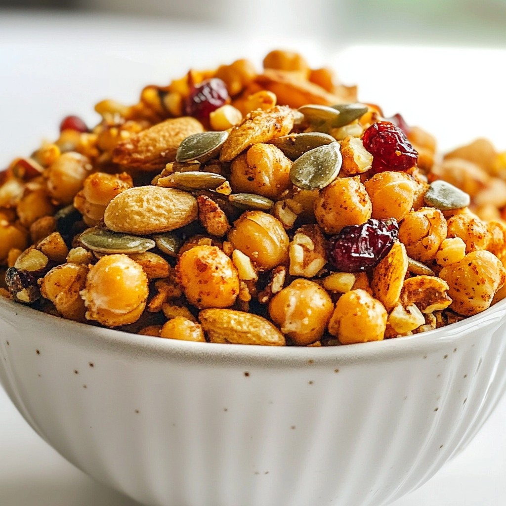 Crunchy High-Protein Roasted Chickpea Snack Mix Recipe
