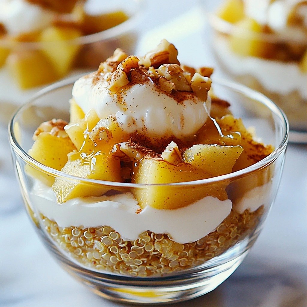 Fluffy High-Protein Cinnamon Apple Quinoa Breakfast Delight