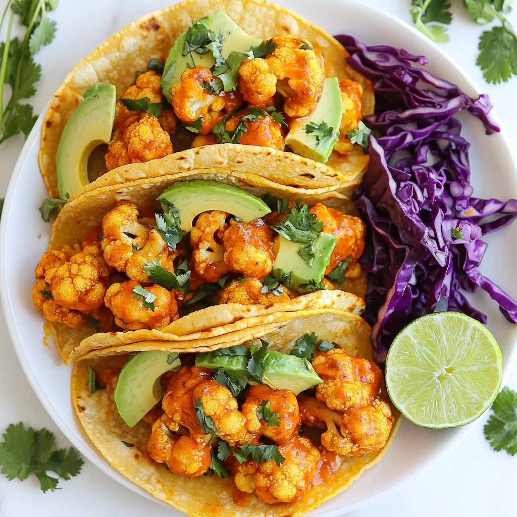 Vegan Buffalo Cauliflower Tacos Healthy and Tasty Dish