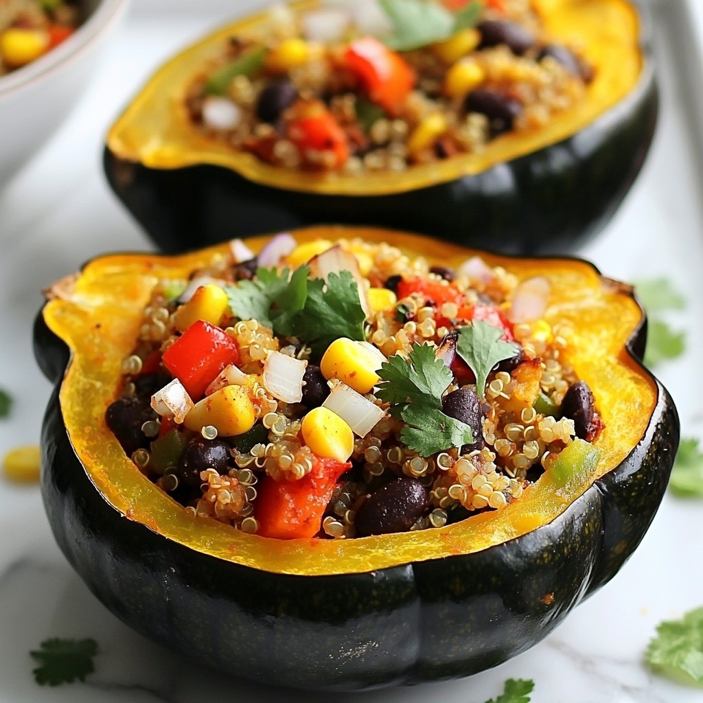 Vegetarian Stuffed Acorn Squash Flavorful and Easy Meal