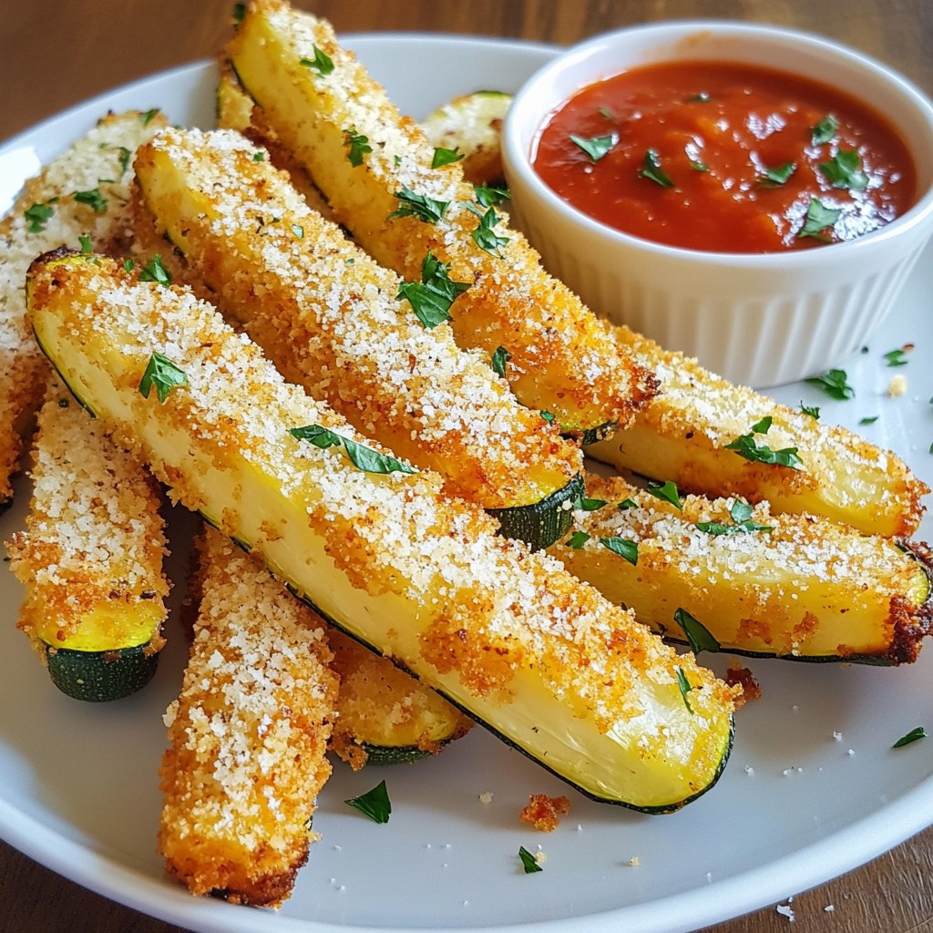 Air Fryer Parmesan Zucchini Fries Crispy and Tasty