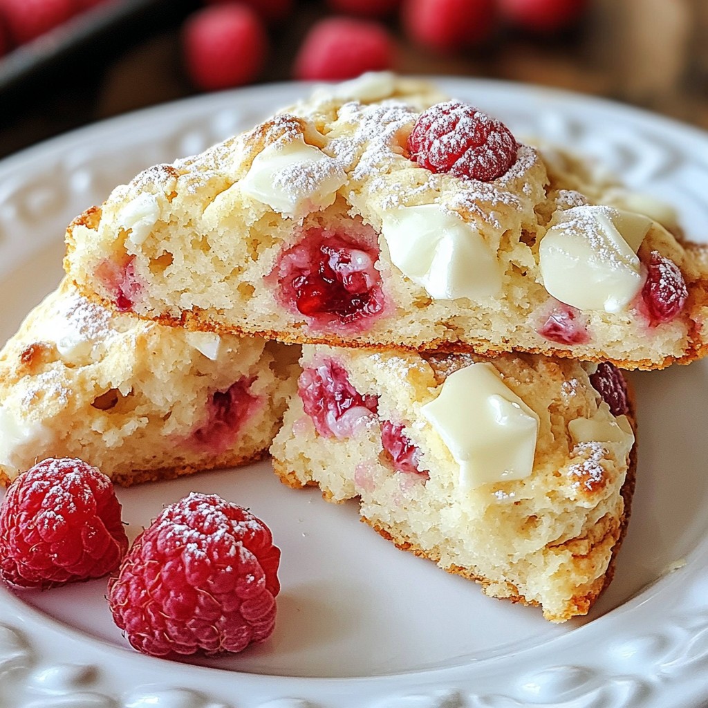 White Chocolate Raspberry Scones Delightful Treats