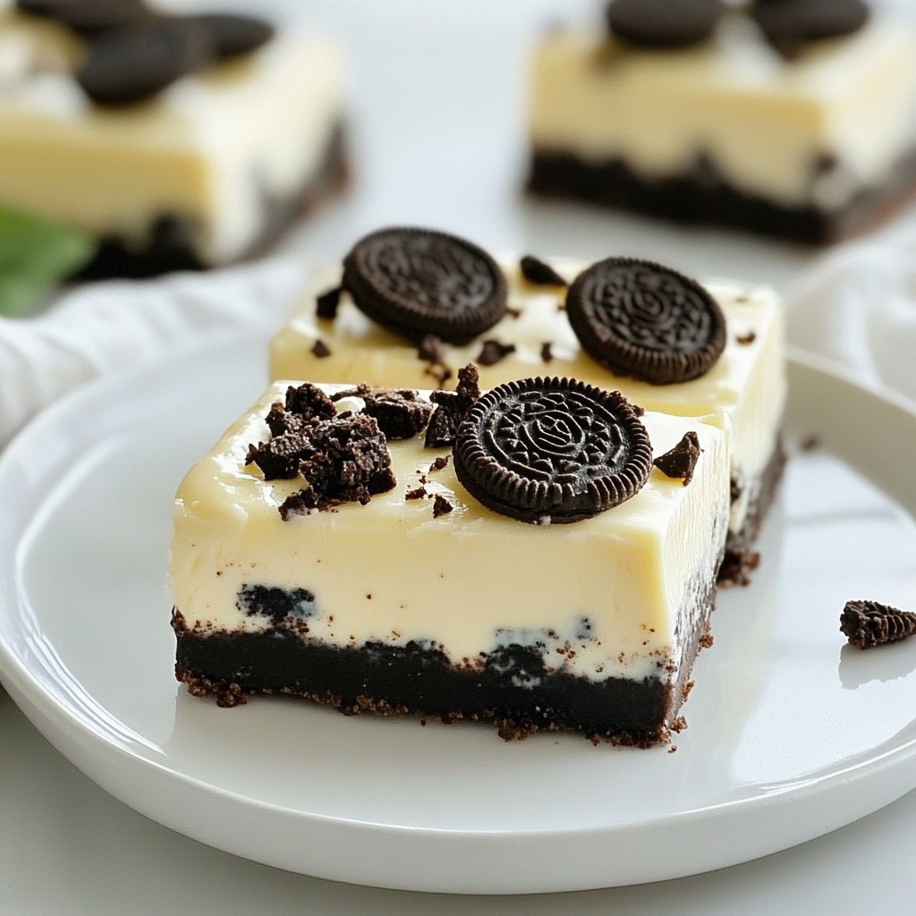 No Bake Oreo Cheesecake Bars Delightful and Easy Treat