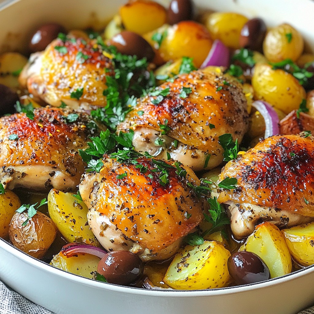 One Pan Greek Chicken and Potatoes Delight