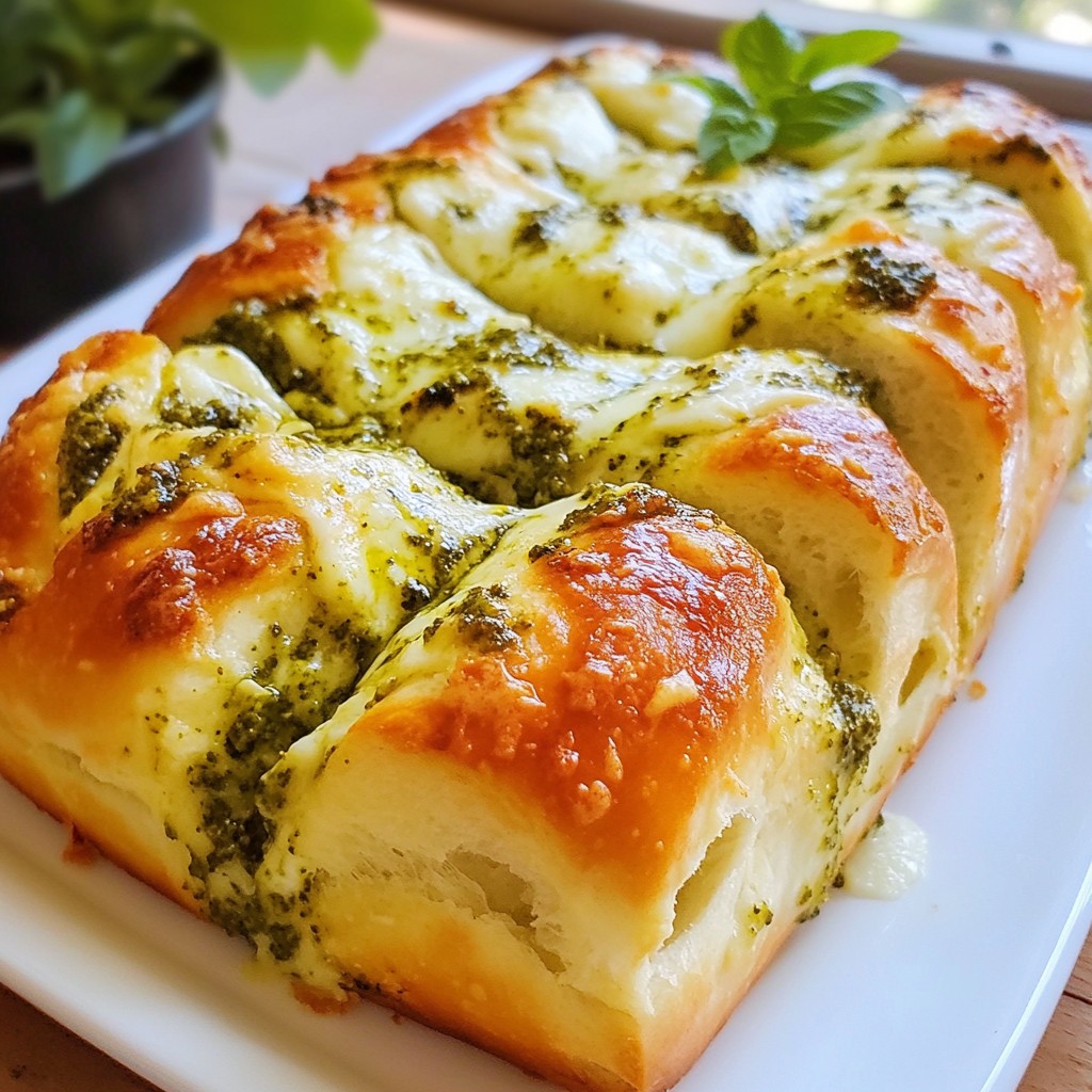 Pesto Mozzarella Pull-Apart Bread Tasty and Fun Snack