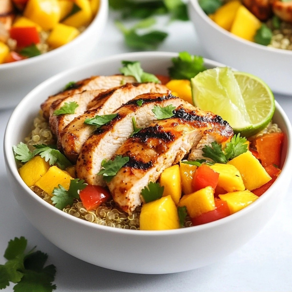 Tangy High-Protein Mango Chicken Meal Prep Bowls