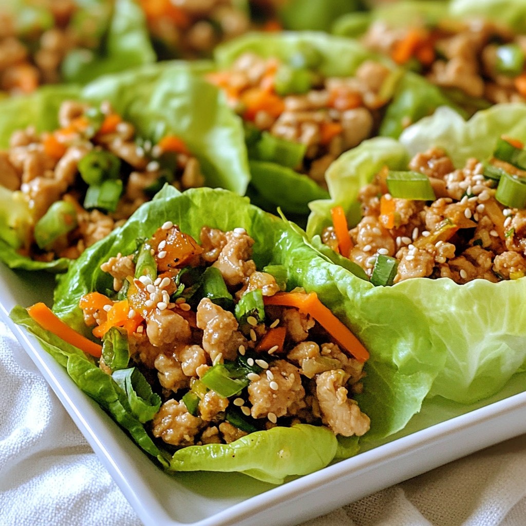 Savory Sesame Ginger Chicken Lettuce Wraps Delight